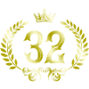 32 Number wreath