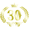 30 Number wreath