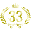 33 Number wreath