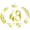 48 Zahl Kranz