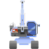 Blauer Bagger