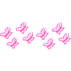 pink butterflies flying