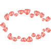 flowers tulips circle red