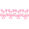 pink ribbon line flowers plant