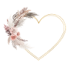 Customizable Heart Flowers Boho
