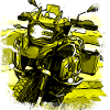 Motorcycle GS black yellow