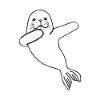 Cute Dabbing Seal