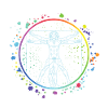 Hommage Davinci Vitruvian Man Blue
