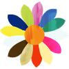 Rainbow Petal Flower