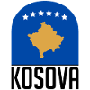 Kosova lettering with country flag