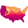 climbing landscape usa map Design
