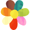 Rainbow Daisy Flower