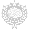 Logo Brain Laurel Wreath Stars
