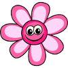 Pink Happy Daisy Flower