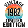 Año de nacimiento 1982 Vintage Edición Limitada Retro