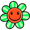 Smiling Cartoon Flower Face