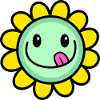 Funny Cartoon Daisy Flower