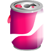 Canned Raspberry Soda Drink