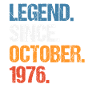 Légende depuis octobre 1976 Anniversaire