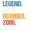 Légende depuis octobre 2006 Anniversaire