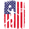 Basketball with USA flag