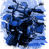 Motorcycle GS black blue