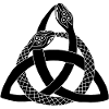 Black snakes and Celtic symbol