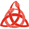 Red snakes and Celtic symbol