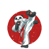 Tretender Taekwondo Panda - Niedlicher