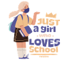 Girl loves school