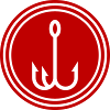Fishing hook angler icon