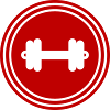 Dumbbell weights icon