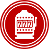 One-armed bandit silhouette icon