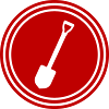 Shovel icon silhouette