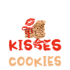 Grands-mère embrasse et biscuits