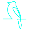 Neonvogel am Ast