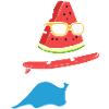 Wassermelonensurfen Windsurfer Geschenk