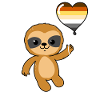 Sloth Heart Balloon Gay Bear