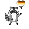Raccoon Heart Balloon Gay Bear