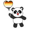 Panda Gay Bear Heart Balloon
