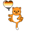 Cat with Balloon Gay Bear