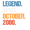 Légende depuis octobre 2000 Anniversaire