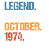 Légende depuis octobre 1974 Anniversaire