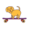 Skateboard Dog On Longboard