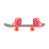 Skateboarder Sneaker On Skateboard