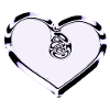 Heart symbol shiny purple