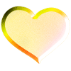 Heart gold glitter symbol
