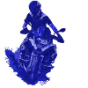 Motocross motorcycle blue