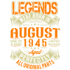1945 August Birthday Legend