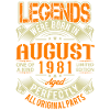 1981 August Birthday Legend